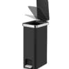 Cubo negro con pedal 40L Hana Slim